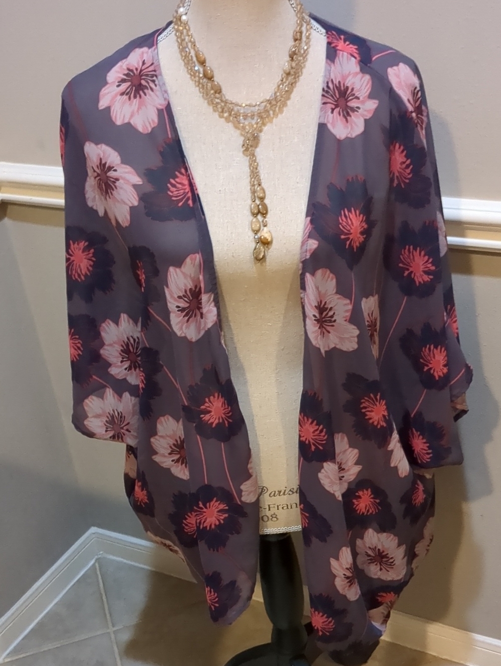 Maurices Sheer Purple Kimono